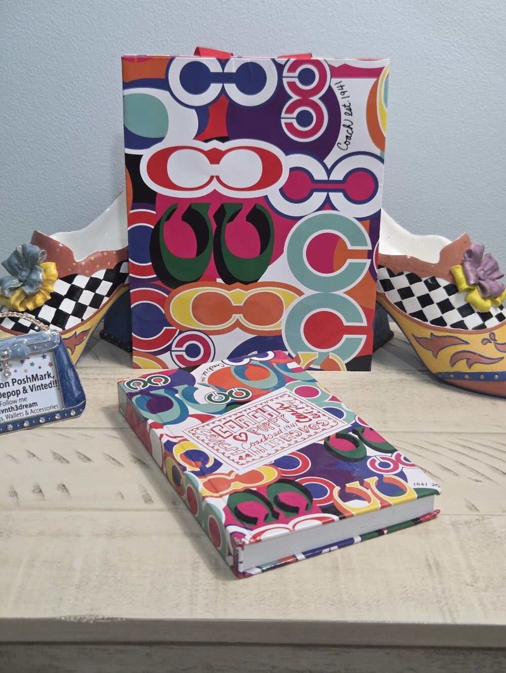 Coach Poppy Pop C Journal & Gift Bag Set - EUC Notebook / Brand New Bag